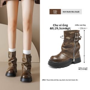 Agsdon | Giày Bốt Mũi Nhọn Mới Thu Cao Gót