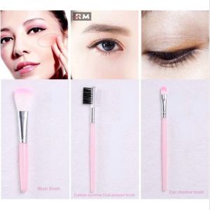 Portable 5-Piece Makeup Brush Set Soft Hair Novice Beginner Full Tool Eyeshadow Loose Powder Lip Blush Eyebrow Beauty