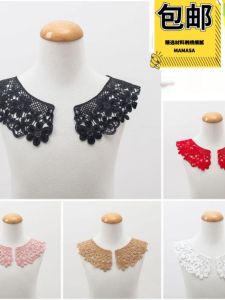 คอลเลกชั่นผ้าคลุมคอสีแดงสดพร้อมลูกไม้สำหรับตกแต่ง DIY ทำจากผ้าฝ้ายโพลีเอสเตอร์ วัสดุอุปกรณ์เย็บปะติดปะต่อกันแบบฝังน้ำได้คุณภาพสูง