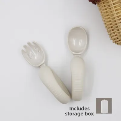 Infant Self-Feeding Short Handle Spoon Fork Set