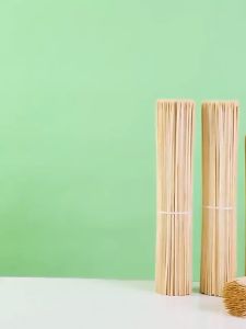 10pcs Bamboo Wooden 30~50cm BBQ Skewers Food Bamboo Meat Tool Barbecue Party Disposable Long Sticks Catering Grill Camping 花艺胶竹签 (1609)