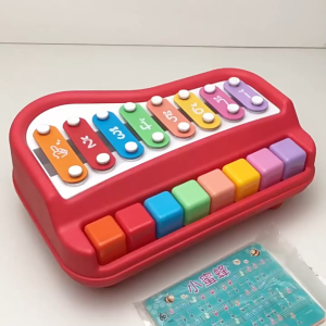doudou Colorful Early Education 2in1 Xylophone Piano-Interactive Learning Musical Instrument Toy for Preschool Toddlers
