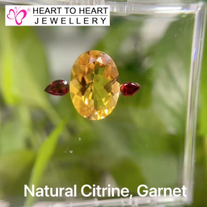 Natural Gemstone Citrine Garnet (Gembox8006)