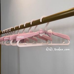 Cute Butterfly Knot Childrens Clothesline Home Use Baby Clothing Drying Rack Adjustable Plastic Coat Hanger for Kids