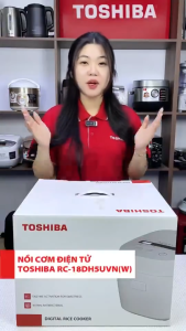 Nồi cơm điện tử Toshiba 1.8 lít RC-18DH5UVN(W) điều khiển tiếng Việt Umami Series - Bảo Hành 12 Tháng