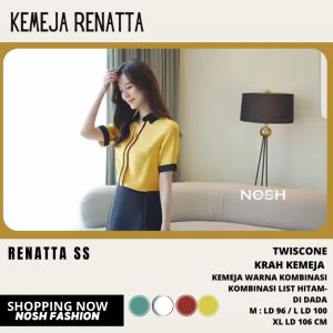 Kemeja Blouse Lengan Pendek Wanita Gaya Korea Reinatta SS - NOSH Fashion