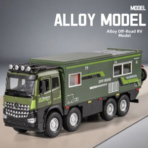 Alloy Material RV Camper Truck Model Car for Collection 1:18 Scale
