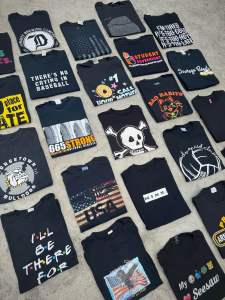 เสื้อยืดสีดำล้วน คุณภาพดี