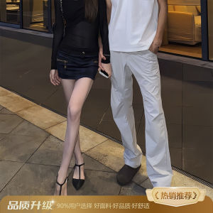 Quần Dài Nam Ice Silk Quick Dry Summer Thin Micro Flare Casual Cleanfit Cool Sensation Breathable Quần Dài Thẳng Cạp Vừa