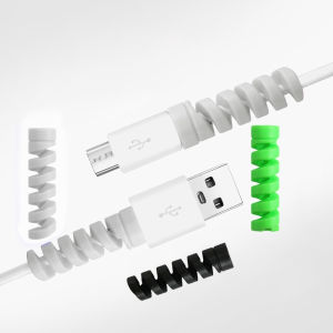 Silicone Protector Spiral Cable Winder Protector Data Line Cord Protector
