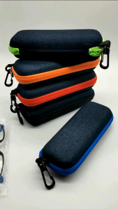Portable Eyewear Cases Sunglasses Hard Case with Zipper Eyeglass Box Glasses Protection Box