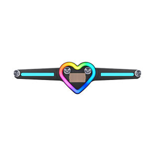 KEVANLY | 1Pcs LED Solar Powered Heart-shaped RGB Love LED Ambient Atmosphere Light Neon Light With Suction Cup For Car Styling Window Dec