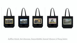 Uniquely Singapore Canvas Tote Bag - Samsui Woman by local artist Joanna Wong.