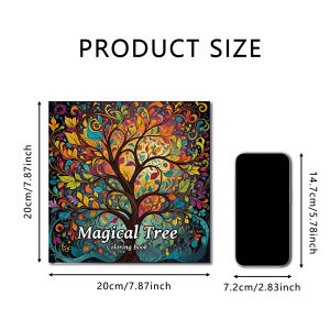 1Pc Magical Tree Coloring Book For Adults And Teens Featuring 24 Pages Graffiti Painting Drawing Gift For Holiday Birthday 