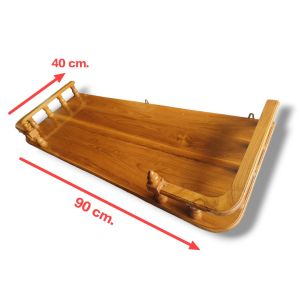 หิ้งพระไม้สัก ขนาดกว้าง90Cm.ลึก40Cm.