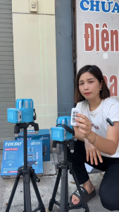 Máy Cân Bằng Lazer 5 Tia Xanh Siêu Sáng TOCDO TD 360A Làm Ngoài Trời Bóng Led Siêu Sáng 2 Pin Dung Lượng Cao