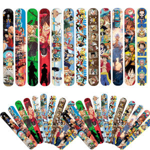 Bandai | 12/24/36pcs One Piece Slap Bracelets Birthday Party Favors Gifts Snap Bracelet Wristbands Birthday Goodie Supplies Reward Prizes