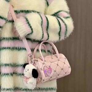 Kappa Kappa   Túi Đeo Vai Nữ  Chính Hãng Mới Túi Đeo Vai Thời Trang Túi Đeo Chéo Thùng Boston Cũ