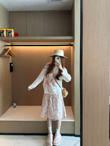 Váy Ngắn Chữ a Họa Tiết Hoa Cổ Điển Cạp Cao Cho Nữ Mùa Hè Mới Thiết Kế Thon Gọn Kẻ Sọc Thẳng Đa Năng