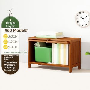 Multipurpose Storage Display Shelf Real Wood