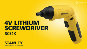 STANLEY 4V CORDLESS SCREWDRIVER SET | 30PCS BITS | SCS4K-B1