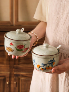 MODERN SWEETHOME | Home Ceramic Condiment Jar for Chili Oil and Lard