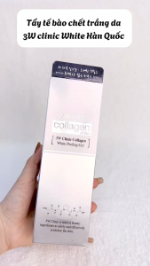 Gel tẩy tế bào chết 3W Clinic Collagen White Peeling 180ml Hàn Quốc làm trắng da