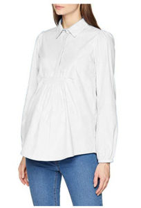 Áo Sơ Mi Cotton Dài Tay Rộng Rãi Cho Bà Bầu Mùa Xuân Thu Hè Phong Cách Hàn Quốc Cổ Bẻ Kẻ Sọc Cho Bà Bầu