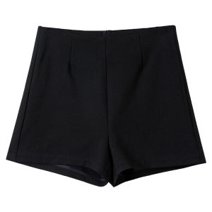 Quần short nữ MiiOW công sở cạp cao bằng cotton polyester co giãn