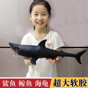 Childrens Toy Realistic Sea Animal Models Soft Rubber Underwater Creatures Great White Shark Dolphin Turtle Big Fish Blue Whale
