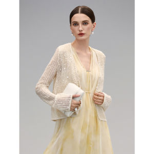 COCO BELLA | Lace-up Knit Openwork Blouse