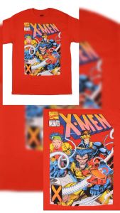 Marvel X-Men Mens Omega Red Wolverine Comic Book Cover Design T-Shirt