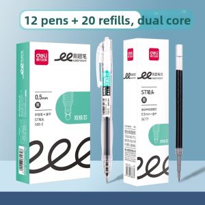 deli | Speed Dry Student Use Black Ink Pen Refill 0.5mm