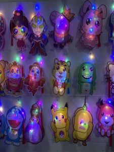 Childrens Cartoon Handheld Glowing DIY Handmade Festival Gift Mid-Autumn Lantern Music Lantern PVC Material Light Source