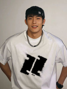 Heavyweight Pure Cotton Short Sleeve T-Shirt Mens Loose Fit round Neck Casual Top Summer Design Sensation Streetwear Brand