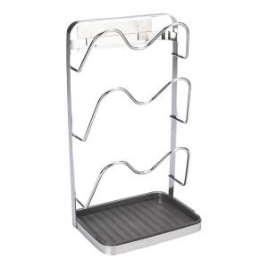 Modern Housewife 304 Stainless Steel Pot Lid Holder Wall Mounted Cutting Board Storage Rack Kitchen Counter Top Pot Cover Rest