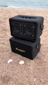 (ปรับเบสได้) 55W ลำโพงบลูทูธ รุ่น M4 เสียงนุ่ม เบสแน่น ดีไซส์สวย ปรับเสียงเบส/แหลม เชื่อมลำโพง2ตัวได้ Portable Bluetooth speaker wireless