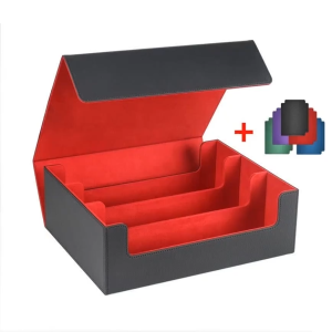 1800+ Card Deck Case for Trading Cards Magnetic Card Storage Box Leather magnetic card holder storage box