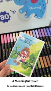 ENMY Acrylic Design Marker Art Wish Card Printed from Original Hand-Drawn