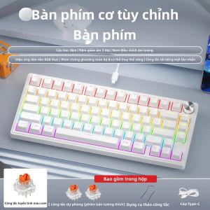 Bàn Phím Cơ NEXUSCLICK K80 80 Phím RGB Type-C Có Dây Chống Hiện Tượng Bóng Ma Hot-swappable Gasket Chơi Game Tùy Chỉnh Esports Mini