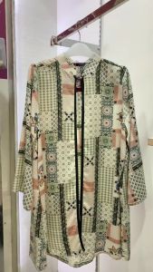 Elzatta Outer sarimbit granada patchwork outer satin cardigan wanita dewasa