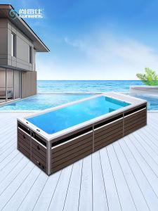 SUNRANS | Outdoor Infinity Swimming Pool with Intelligent Temperature Control Wave Massage and Aqua Jogging