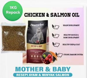 Pawminent 1KG Repack Holistic( Mother & Baby/Hair & Skin/Awesome Mix) Cat Dry Food /Makanan Kucing猫粮干粮