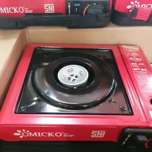 KOMPOR GAS PORTABLE 2 IN 1OMICKO PAKET GAS PORTABLE SUN COOK