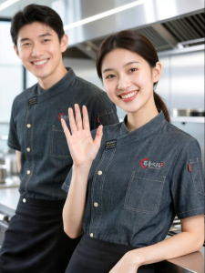 Customized Logo Breathable Chef Uniform Short Sleeve