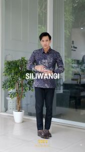 Kemeja Batik Pria Slimfit Motif SILIWANGI Lengan Panjang Premium Bahan Katun Furing Solo