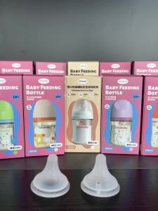 Replacement Nipples for Wide Neck Baby Bottles Anti-Colic BPA-Free Silicone Material