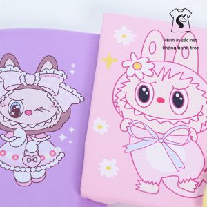 Váy bé gái tay dài mùa thu Đầm Labubu Bomines thun cotton cho bé từ 3- 10 tuổi khoảng 12-30kg DTDLABUBU3D