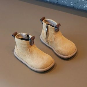 Bekamille | Autumn Winter Baby Boys Girls Boots Oxford Suede Children Casual Shoes Outdoor Anti-slip Infant Shoes Plush Kids Ankle Boots