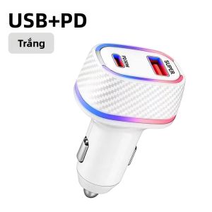 Bộ Sạc Xe Hơi 85W USB QC 25W+Type-C PD 30W Bộ Sạc Nhanh Cho iPhone Xiaomi Huawei Samsung Oneplus POCO - Bộ Sạc Điện Thoại Di Động